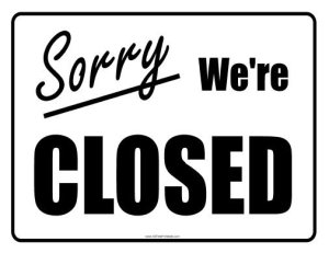 NYC restaurants closed