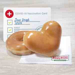 krispy kreme offers two free donuts with proof of Covid vaccination