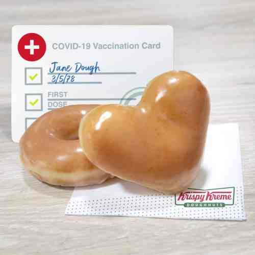 krispy kreme offers two free donuts with proof of Covid vaccination