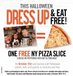 Sbarro free pizza for Halloween